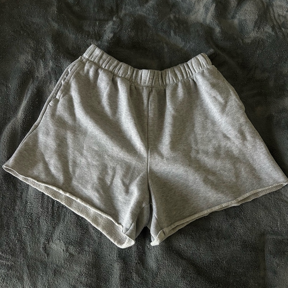 Aerie Gray Athletic Shorts with Elastic Waistband